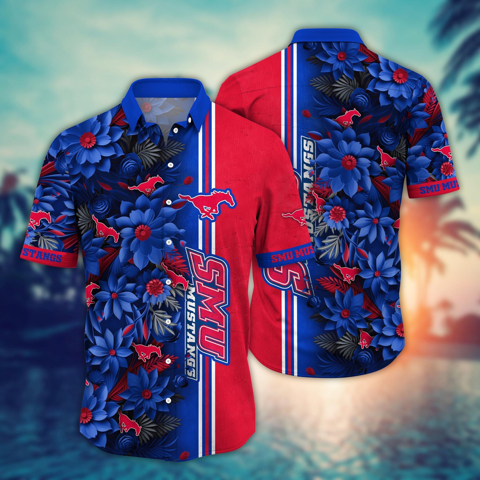SMU Mustangs NCAA Flower Hawaii Shirt For Fans Ver 19