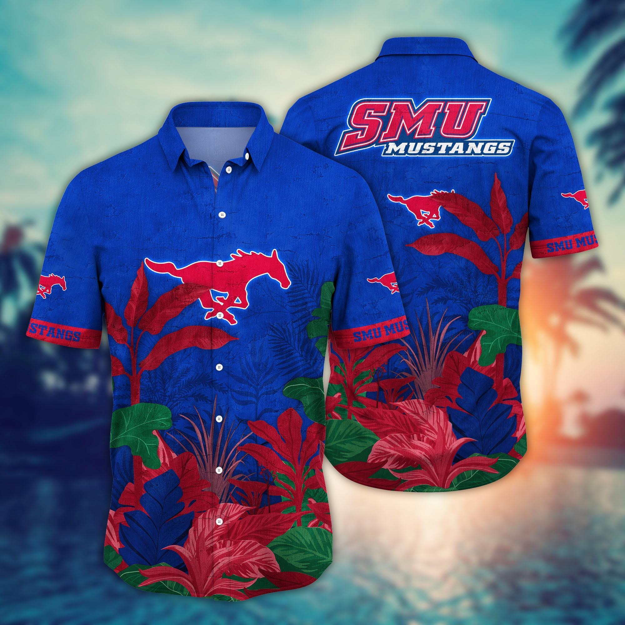 SMU Mustangs NCAA Flower Hawaii Shirt For Fans Ver 4