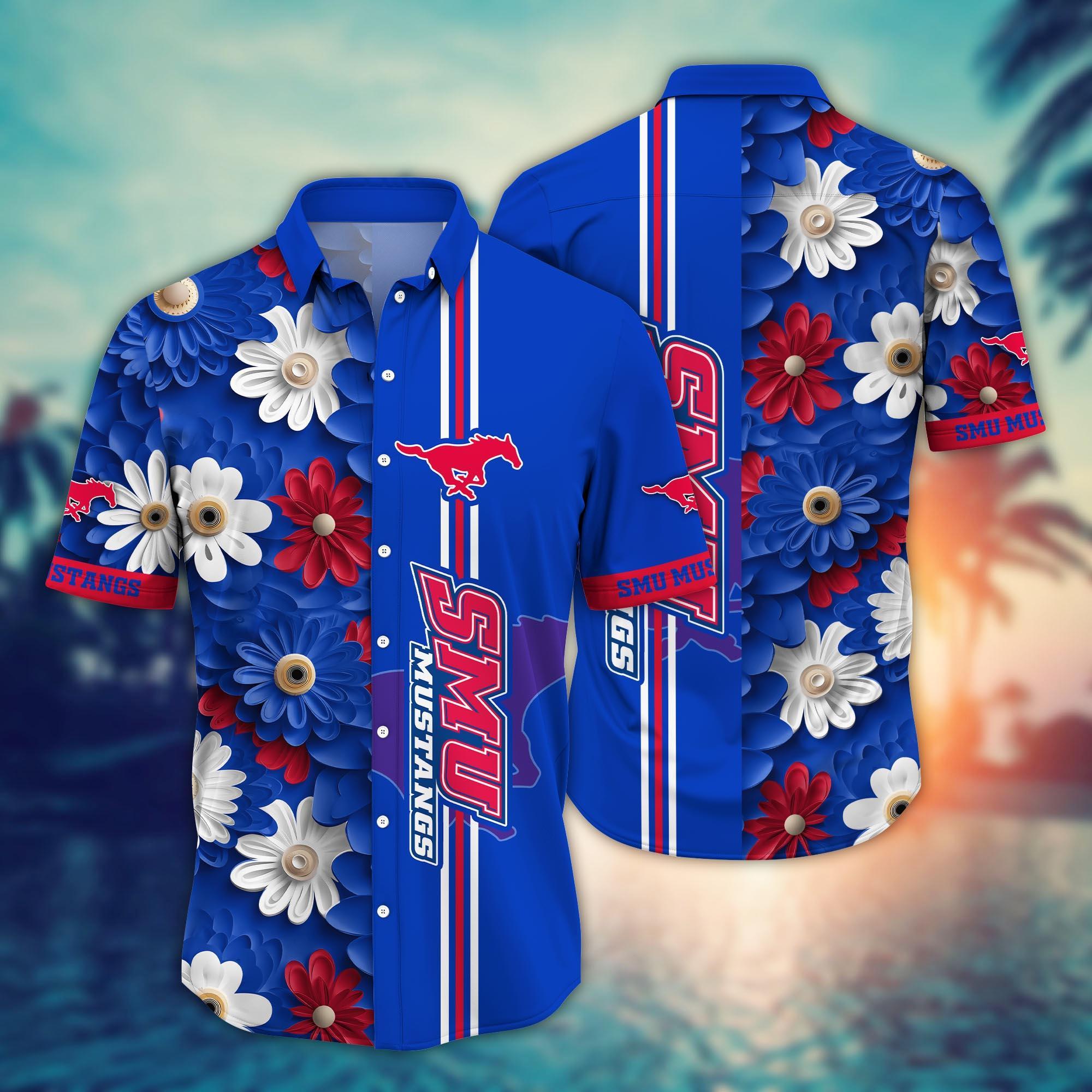SMU Mustangs NCAA Flower Hawaii Shirt For Fans Ver 5