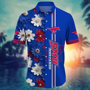 SMU Mustangs NCAA Flower Hawaii Shirt For Fans Ver 5