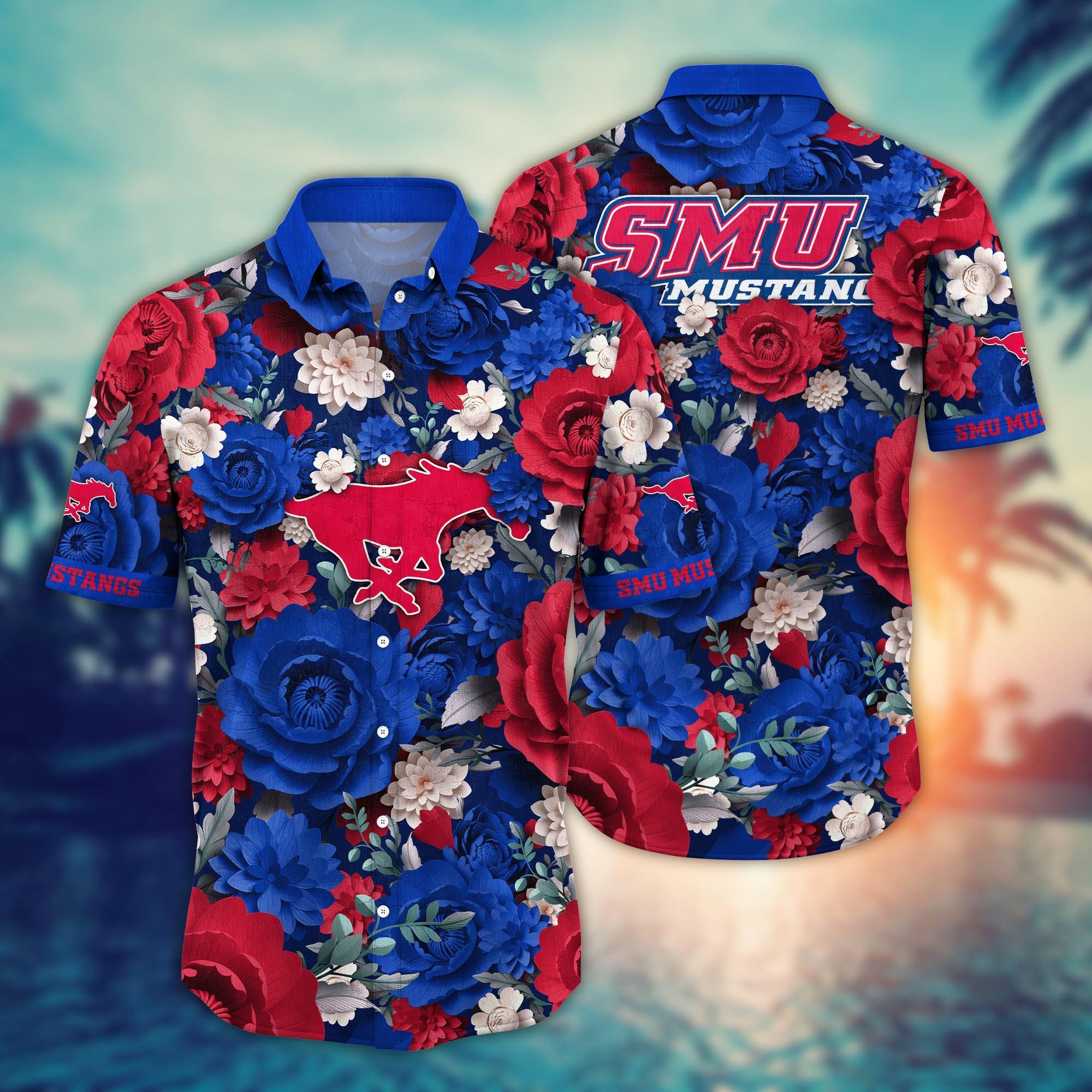 SMU Mustangs NCAA Flower Hawaii Shirt For Fans Ver 7