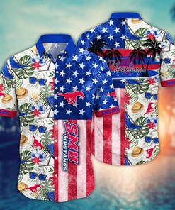 SMU Mustangs NCAA Flower Hawaii Shirt For Fans Ver 8