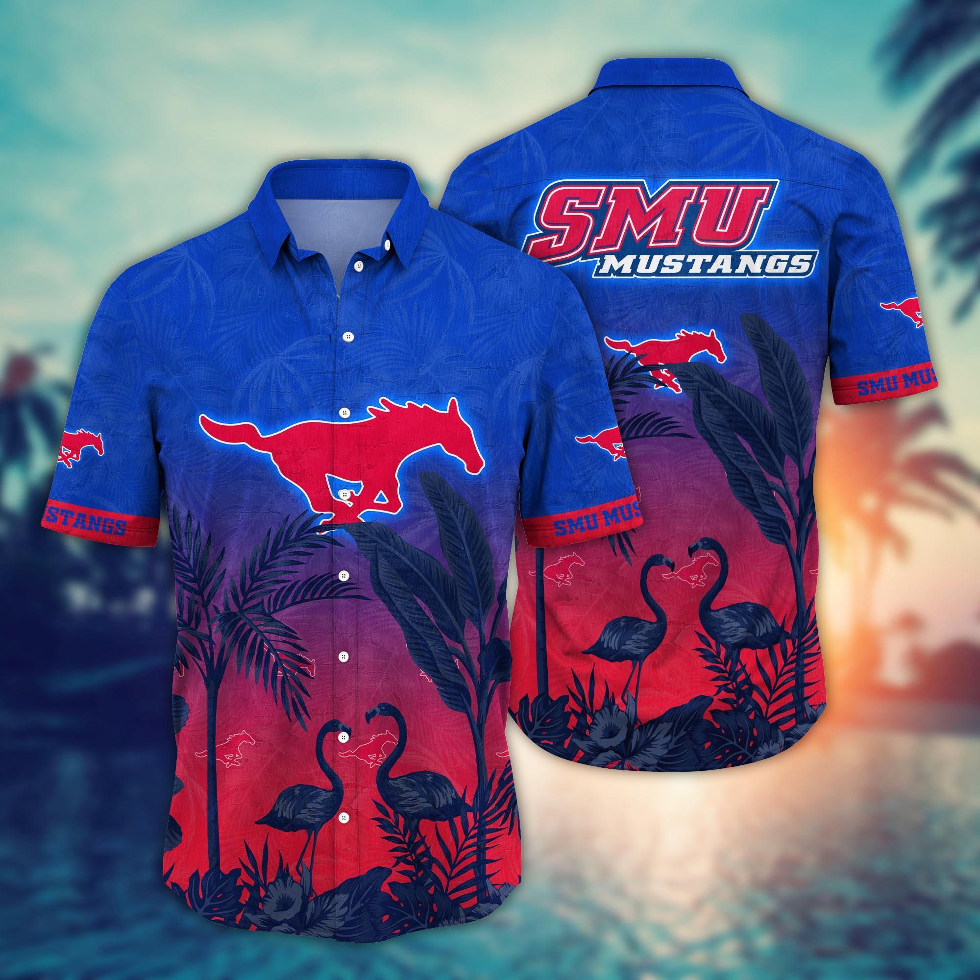 SMU Mustangs NCAA Flower Hawaii Shirt For Fans Ver 9