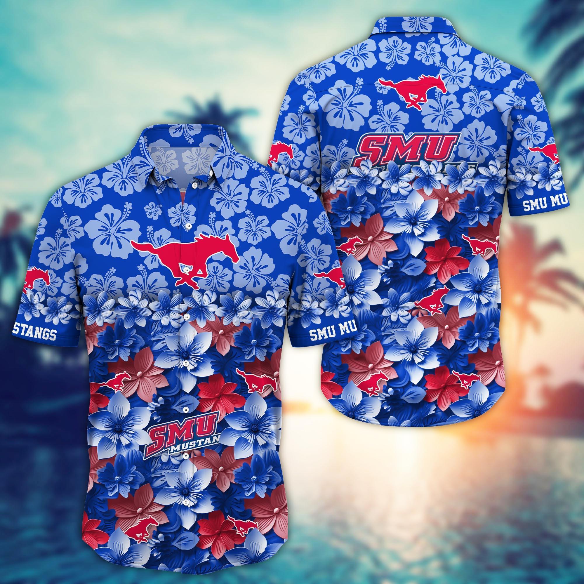 SMU Mustangs NCAA Hawaiian Shirt Gift For Fan
