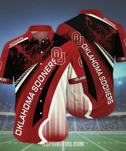 Seaside Look NCAA Oklahoma Sooners Crimson Black Hawaiian Shirt