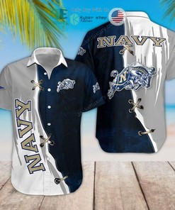 Shop the NEW Navy Midshipmen Seasonal Hawaiian Shirt Today!