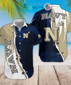Shop the NEW Navy Midshipmen Seasonal Hawaiian Shirt Today!