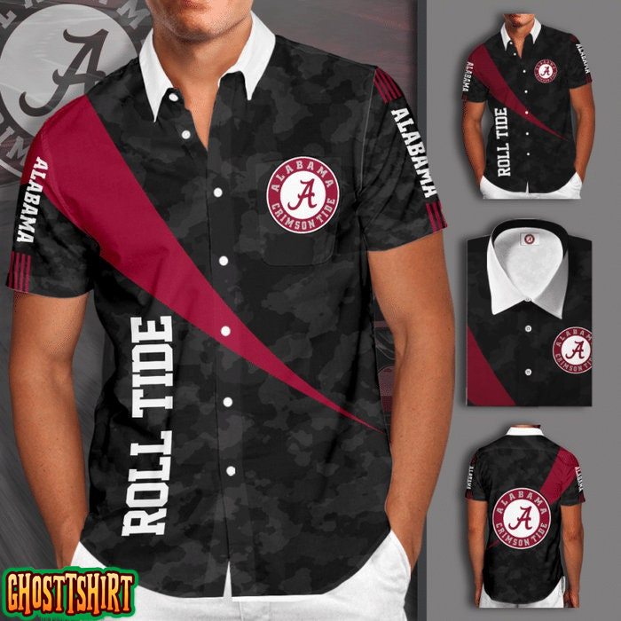 Short Sleeve Alabama Crimson Tide Hawaiian Shirt for Summer Days
