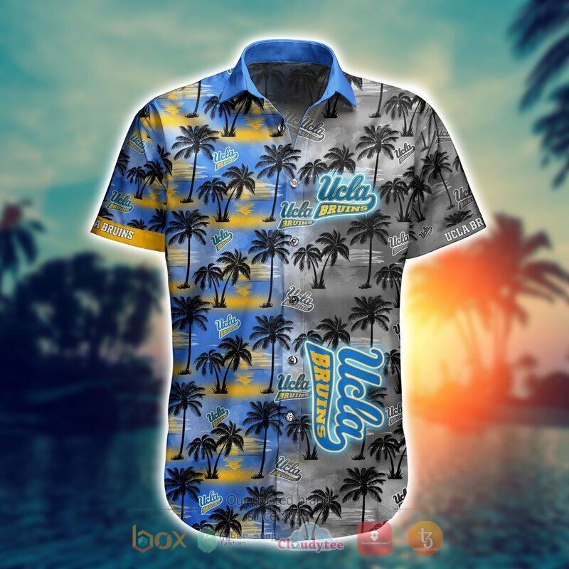 Short Sleeve Coconut Print NCAA Ucla Bruins Hawaiian Shirt