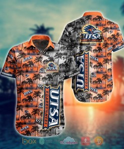 Short Sleeve Coconut Print Utsa Roadrunners Hawaiian Shirt