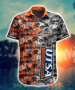 Short Sleeve Coconut Print Utsa Roadrunners Hawaiian Shirt