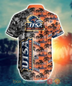 Short Sleeve Coconut Print Utsa Roadrunners Hawaiian Shirt 