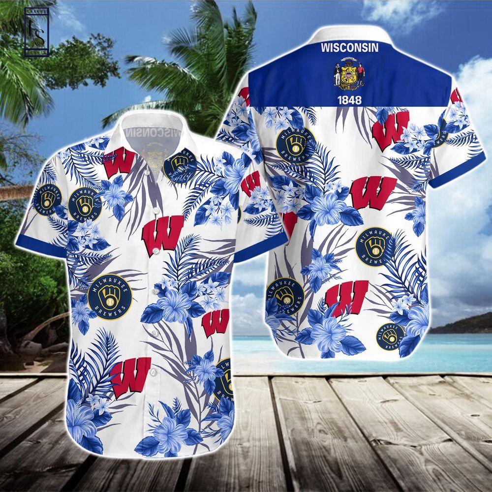 Show Your Badgers Love with Milwaukee Brewers Hawaiian Shirt
