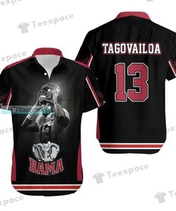Show Your Love for Alabama Crimson Tide 13 Tua Tagovailoa with This Hawaiian Shirt