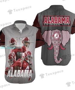 Show Your Love for Alabama Crimson Tide with Hexagon Pattern Hawaiian Shirt