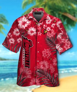 Show Your Love for Louisville Cardinals with Red Flowers NCAA Hawaiian Shirt