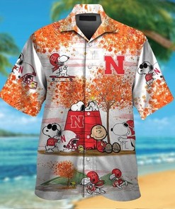 Show Your Love for Nebraska Cornhuskers with The Peanuts Snoopy Autumn Hawaiian Shirt