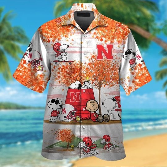 Show Your Love for Nebraska Cornhuskers with The Peanuts Snoopy Autumn Hawaiian Shirt