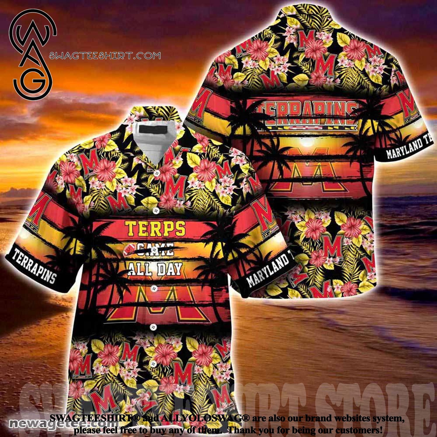 Show Your Patriotism with Maryland Terrapins This Flag Offends You Hawaiian Shirt