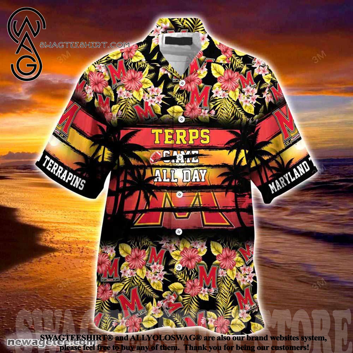 Show Your Patriotism with Maryland Terrapins This Flag Offends You Hawaiian Shirt