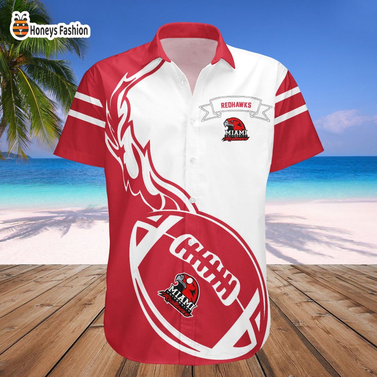 Show Your RedHawks Spirit with Miami University NCAA Hawaiian Shirt