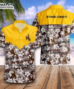 Show Your Style with NCAA Wyoming Cowboys Hibiscus Hawaiian Shirt
