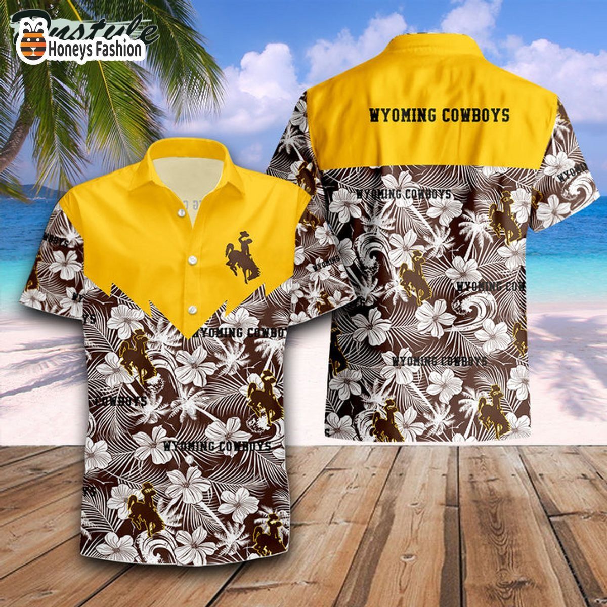 Show Your Style with NCAA Wyoming Cowboys Hibiscus Hawaiian Shirt