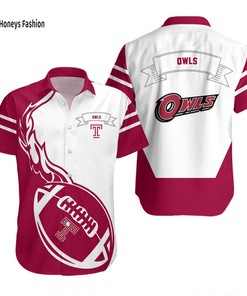 Show Your Temple Owls Love with NCAA Hawaiian Shirt
