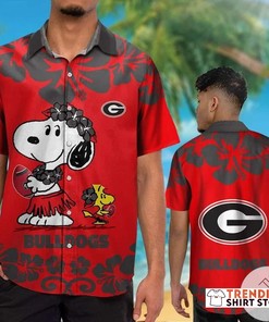 Snoopy Georgia Bulldogs UGA Hawaiian Shirt - Cool Gift