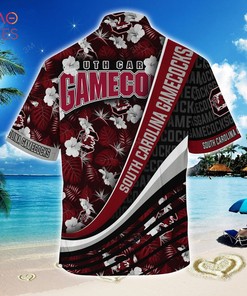 South Carolina Gamecocks Hawaiian Shirt - Trending Tropical Flower Pattern for Fans