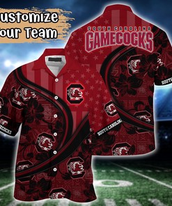 South Carolina Gamecocks NCAA US Flag Flower Hawaii Shirt For Fans