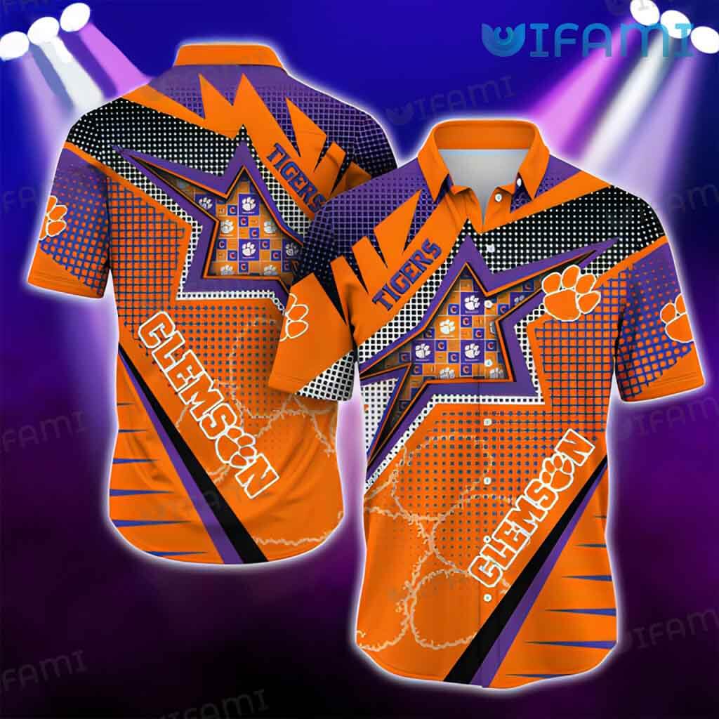 Speckled Dot Clemson Tigers Hawaiian Shirt Gift for Fans
