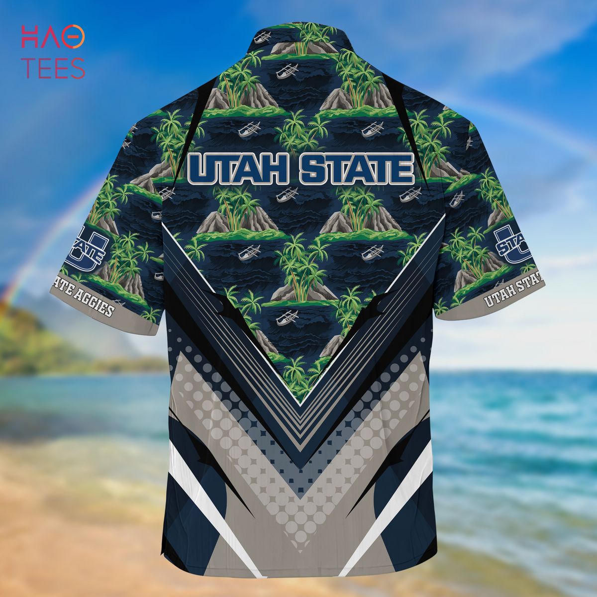 Sports Fans Stay Cool with Utah State Aggies Summer Hawaiian Shirt and Shorts