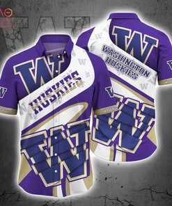 Stand Out with NCAA Washington Huskies Purple White Hawaiian Shirt 