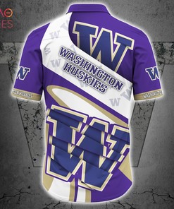 Stand Out with NCAA Washington Huskies Purple White Hawaiian Shirt 