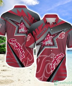 Stand Out with Washington State Cougars Red Grey Star Pattern Hawaiian Shirt 