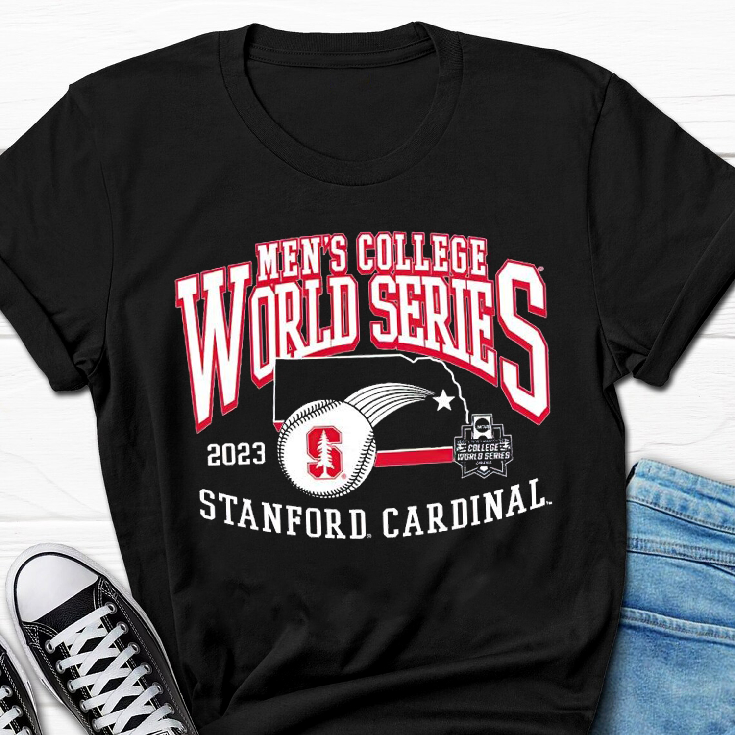 Stanford Cardinal 2023 Baseball College World Series Tee - Official Merchandise