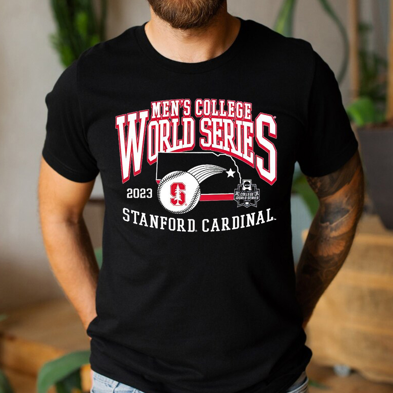 Stanford Cardinal 2023 Baseball College World Series Tee - Official Merchandise