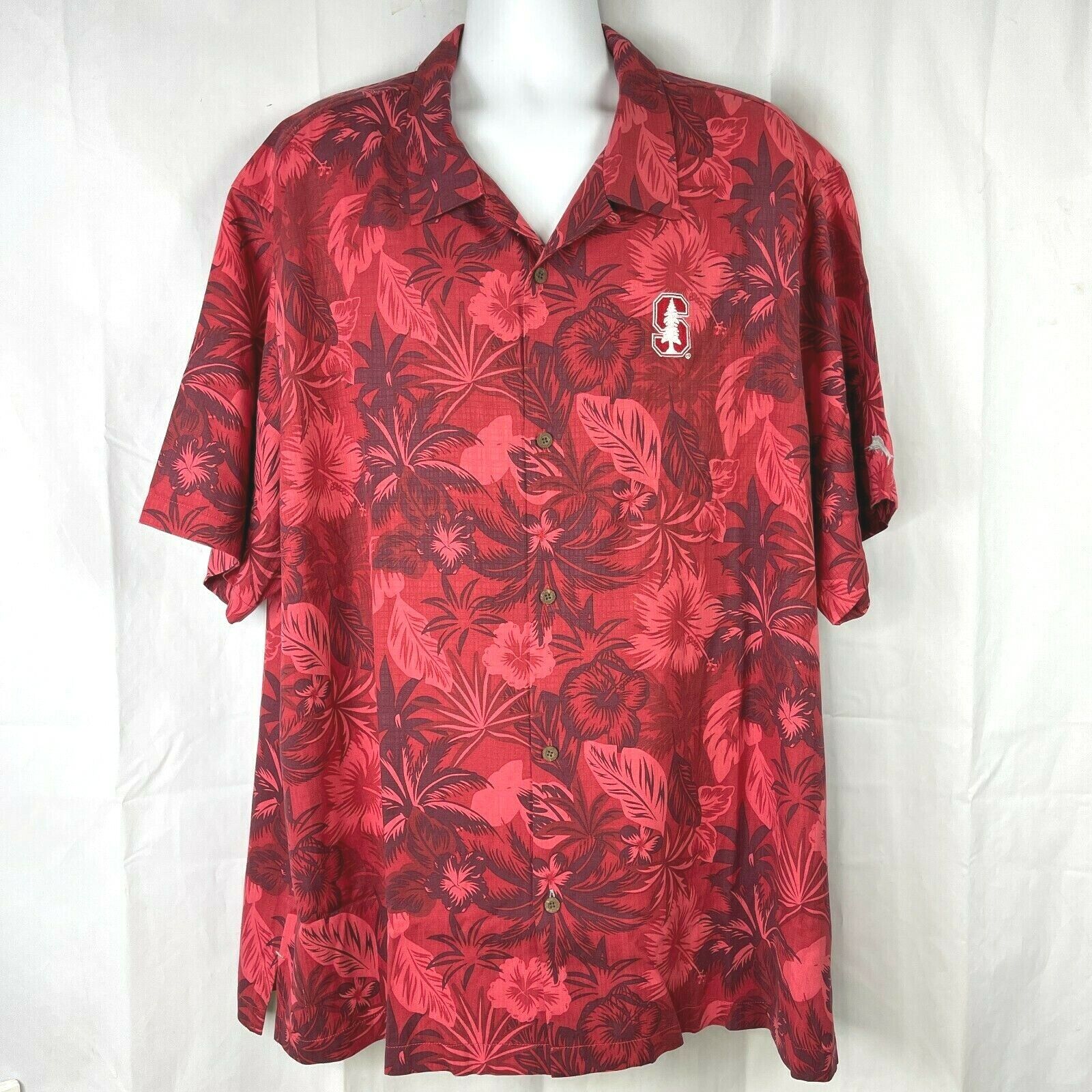 Stanford University licensed Tommy Bahama XXXL Silk Hawaiian Shirt for Men