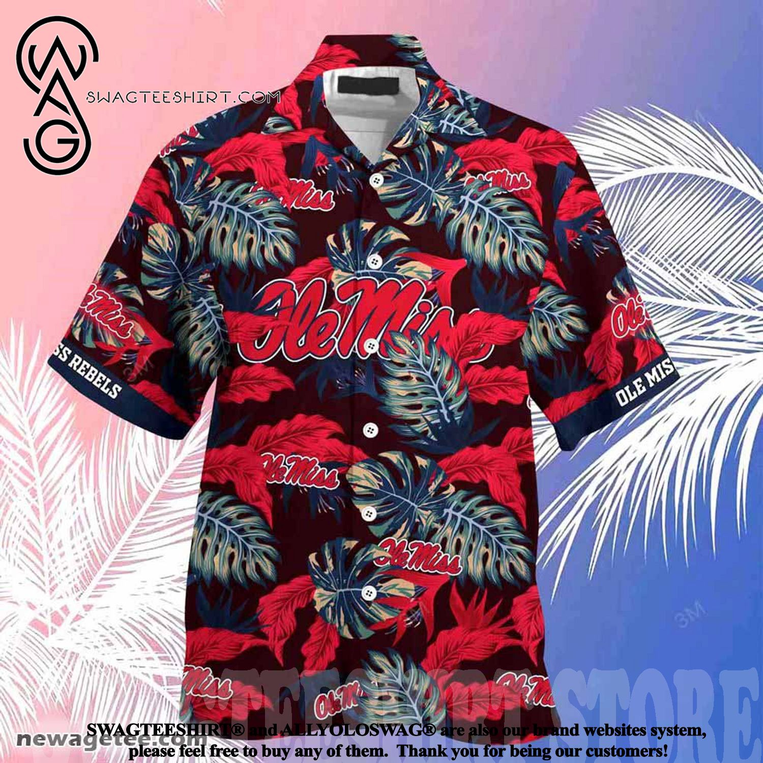 Stay Blessed and Obsessed with the High-Quality Ole Miss Rebels Summer Beach Hawaiian Shirt