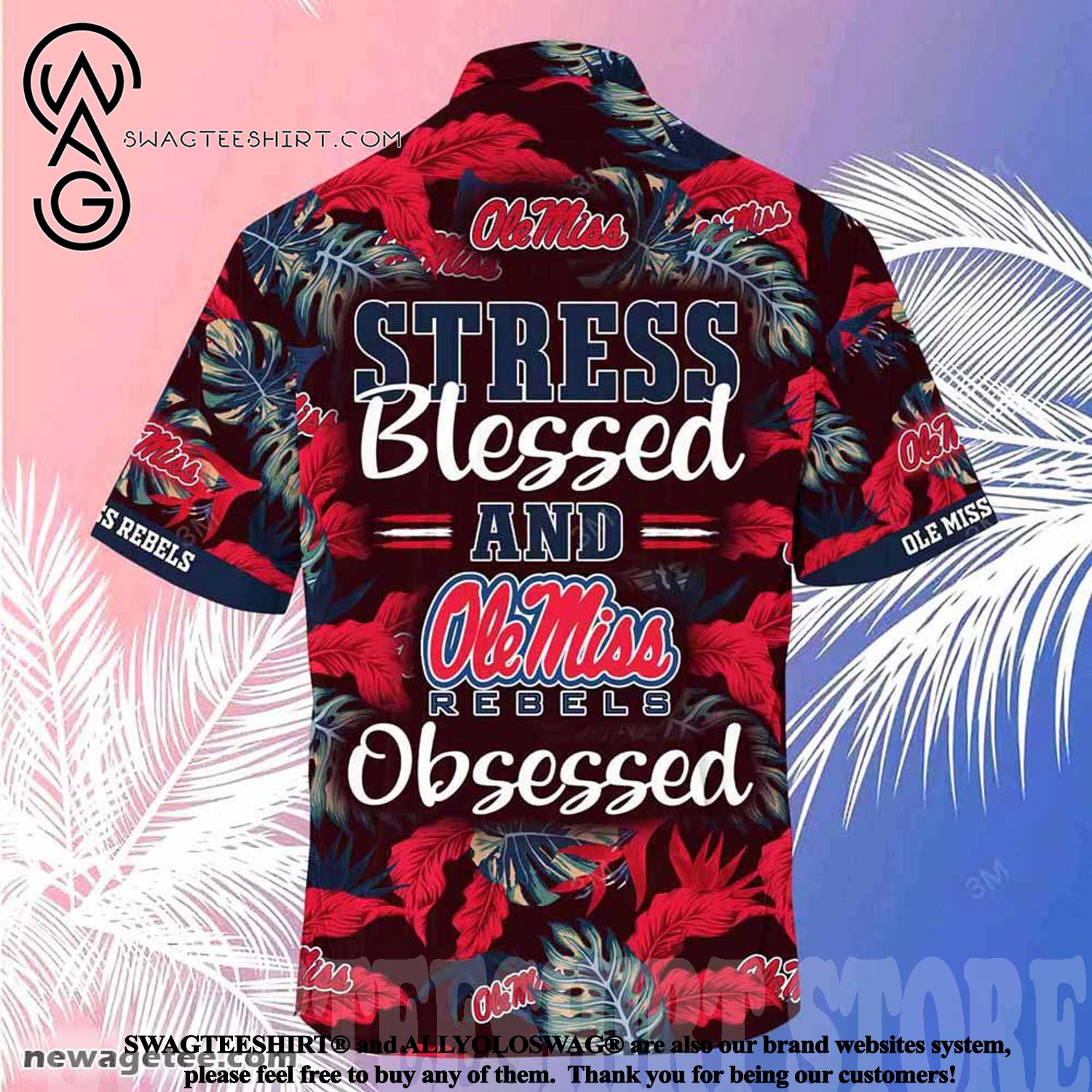 Stay Blessed and Obsessed with the High-Quality Ole Miss Rebels Summer Beach Hawaiian Shirt