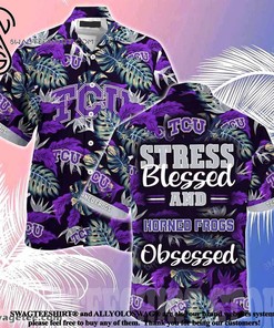 Stay Blessed and Obsessed with the High-Quality TCU Horned Frogs Summer Beach Hawaiian Shirt
