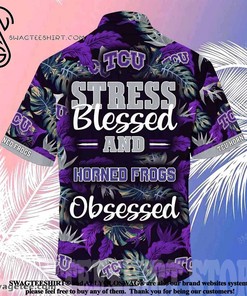 Stay Blessed and Obsessed with the High-Quality TCU Horned Frogs Summer Beach Hawaiian Shirt