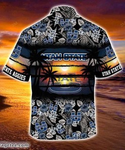 Stay Classy with Utah State Aggies Summer Beach Hawaiian Shirt Hibiscus Pattern for Sports Fans