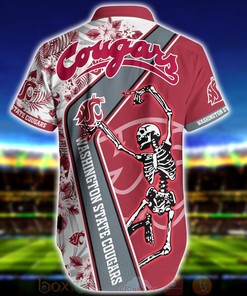 Stay Cool this Summer with NCAA Washington State Cougars Skeleton Aloha Shirt