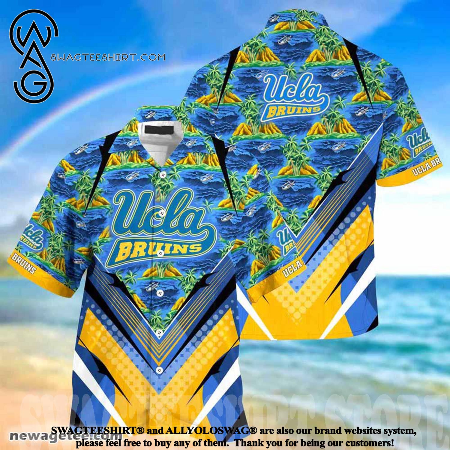 Stay Sporty with Ucla Bruins For Sports Fans This Season Summer Beach Hawaiian Shirt