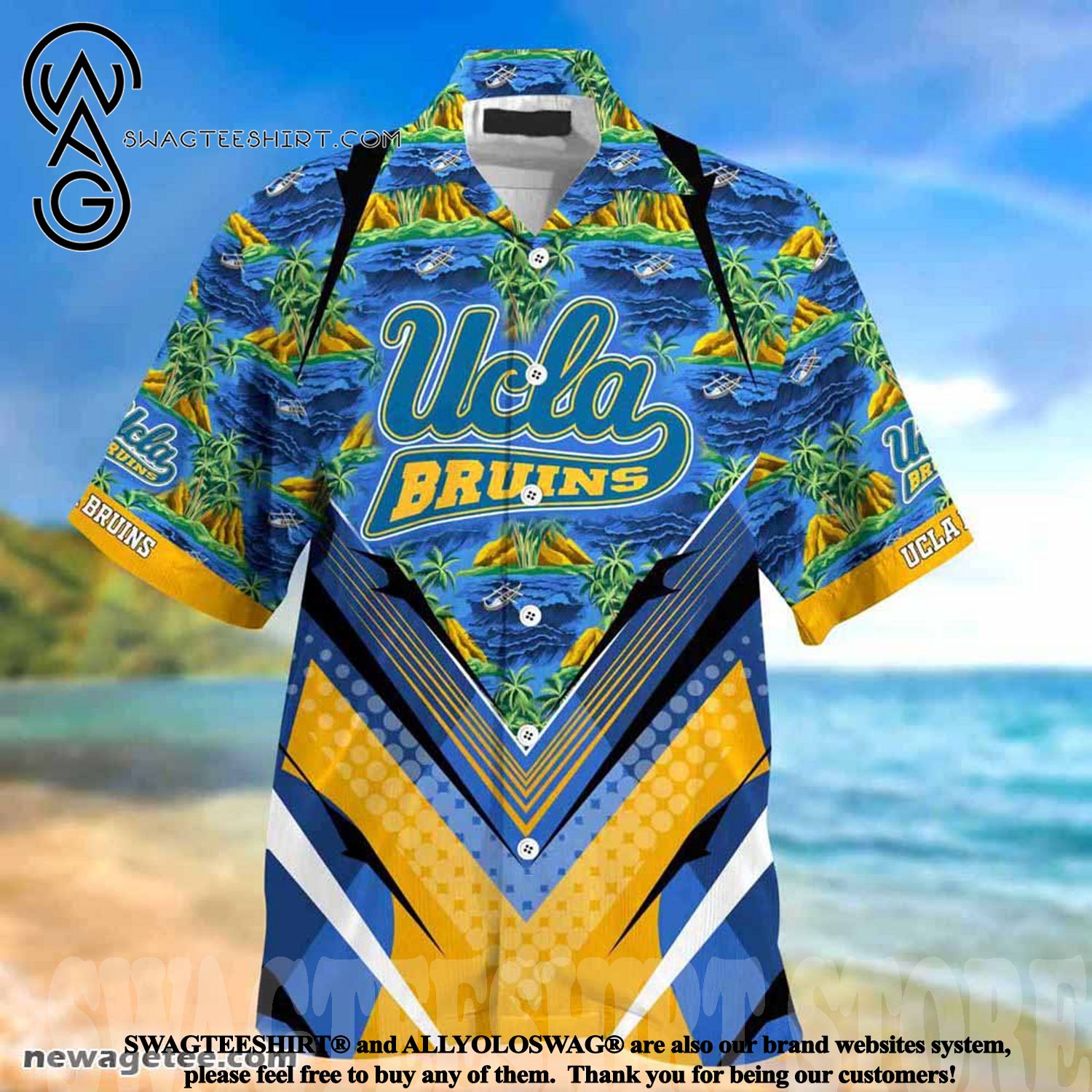 Stay Sporty with Ucla Bruins For Sports Fans This Season Summer Beach Hawaiian Shirt
