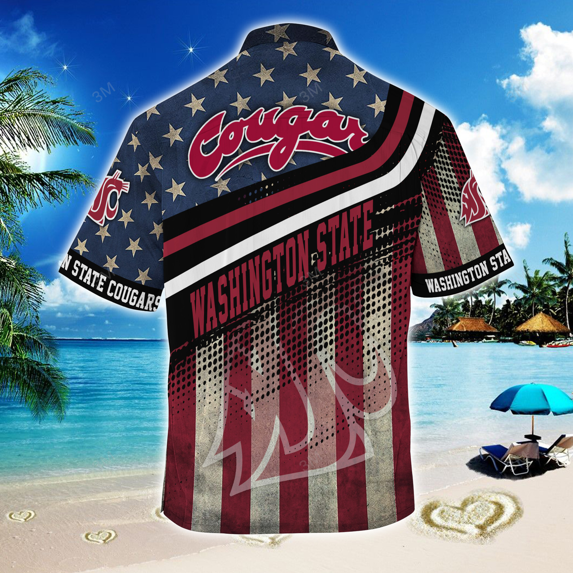 Summer Collection for Fans: NCAA1-Summer Hawaii Shirt by Washington State Cougars