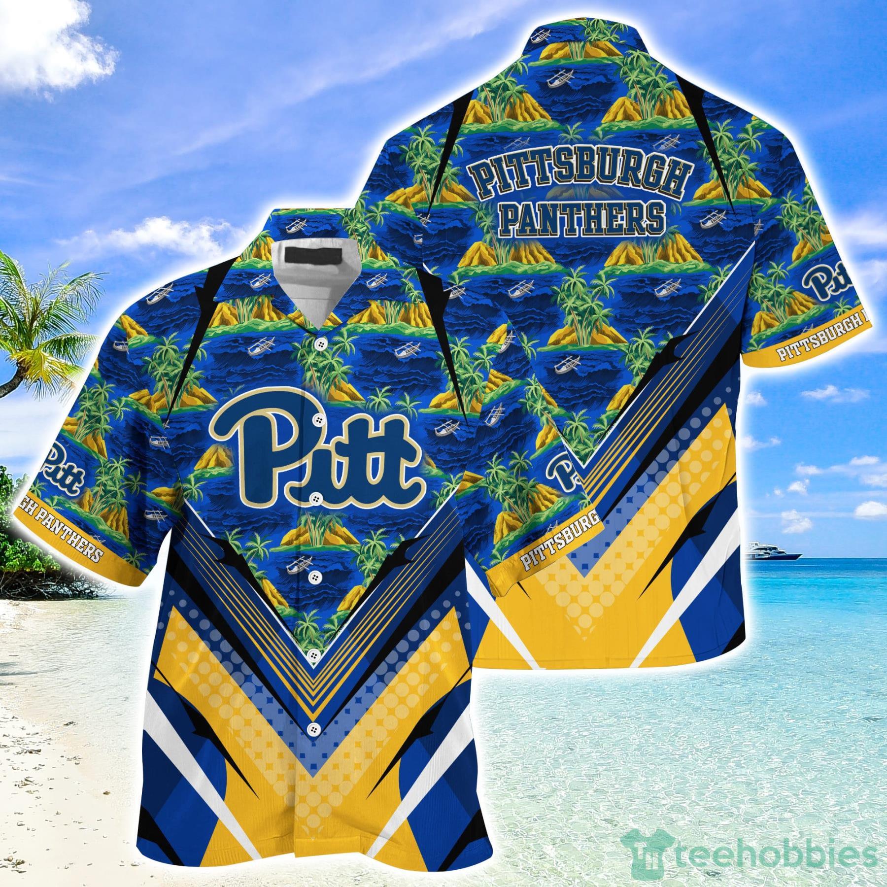 Summer Gift: Pittsburgh Panthers Hawaiian Shirt and Shorts with Tropical Flower Pattern for Fans