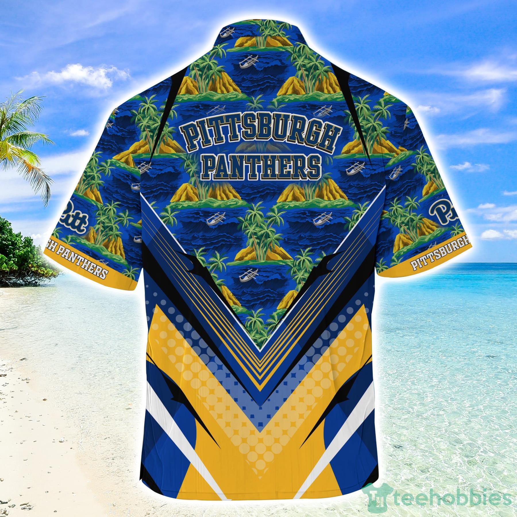 Summer Gift: Pittsburgh Panthers Hawaiian Shirt and Shorts with Tropical Flower Pattern for Fans